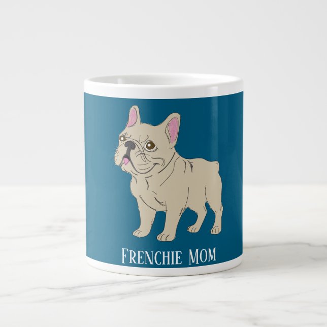 Frenchie Mom Jumbo-Tasse (Vorderseite)