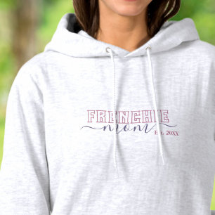 Frenchie Mom Varsity Script Gegründet Hoodie