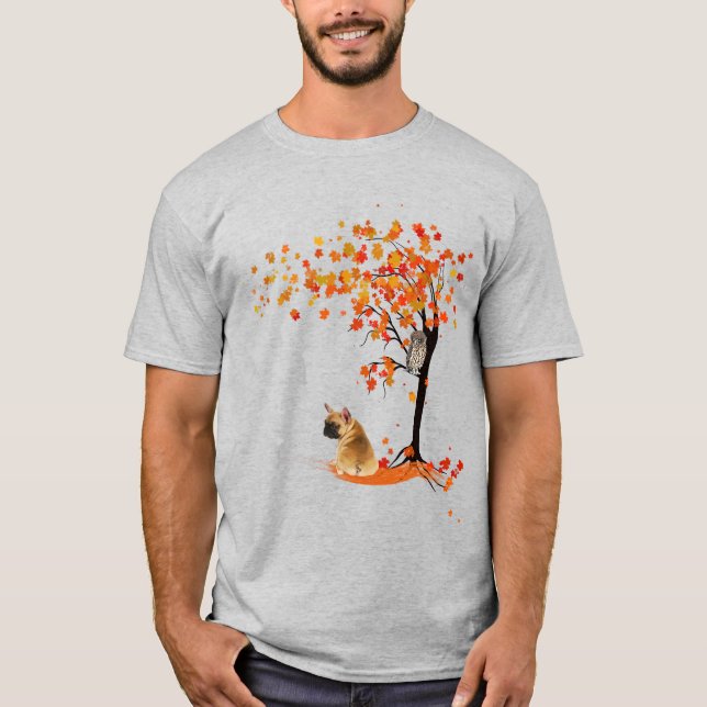 Frenchie My Spirit Animals Owl Frenchie Lovers T-Shirt (Vorderseite)
