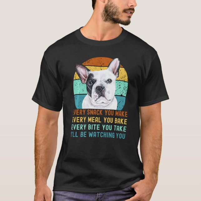 Frenchie oder Französische Bulldogge Hund bei jede T-Shirt (Vorderseite)