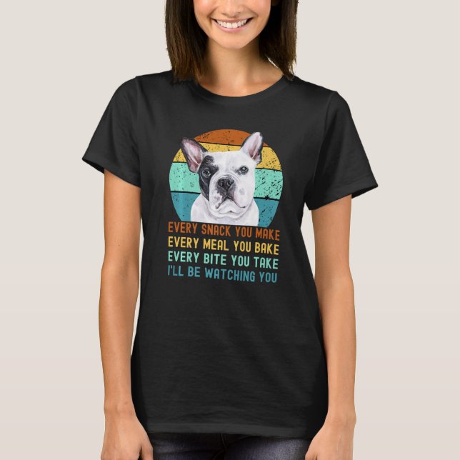 Frenchie oder französischer Bulldogge Hund jeden S T-Shirt (Vorderseite)