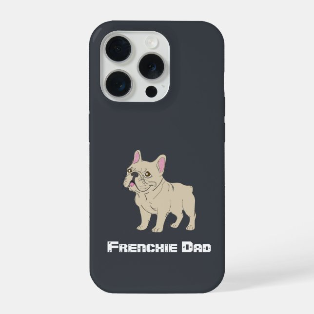 Frenchie Papa iPhone Hülle (Rückseite)
