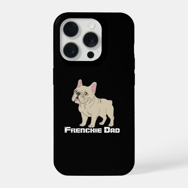 Frenchie Papa iPhone Hülle (Rückseite)