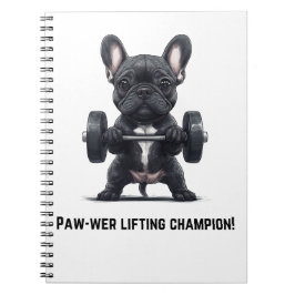 Frenchie Paw-wer Lifter Notebook Notizblock