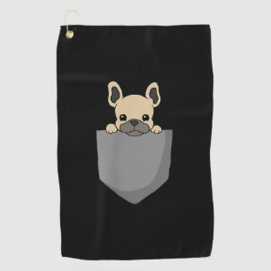 Frenchie Pocket Funny Französisches Bulldog-Gesch Golfhandtuch