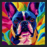 Frenchie Pop Art Poster<br><div class="desc">🐾 bringen Sie eine bunte Pop-Taste mit diesem vibrierenden französischen Bouledogue-Design. Perfekt für Hunde- und Kunstliebhaber. 🌈</div>