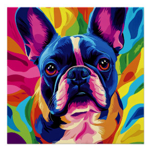 Frenchie Pop Art Poster