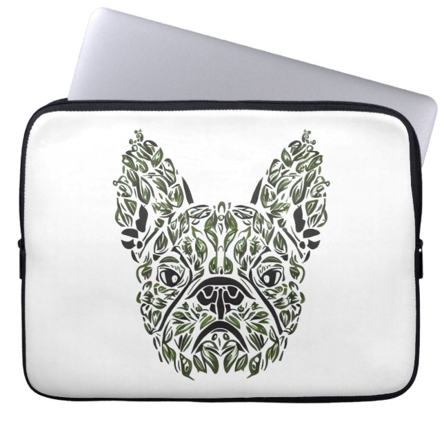 Frenchie Puppy Art Laptopschutzhülle (Vorderseite)