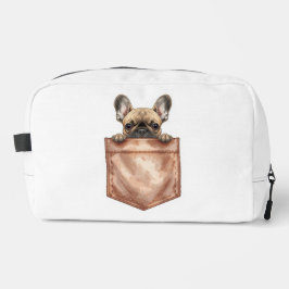 Frenchie Puppy Pocket Makeup Bag & Pencil Case Waschbeutel