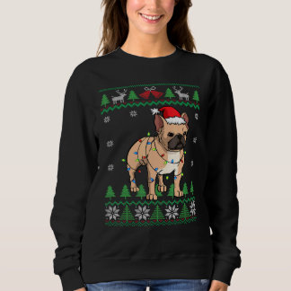 Frenchie Santa Claus Niedlicher französischer Bull Sweatshirt