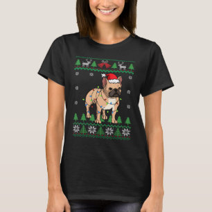 Frenchie Santa Claus Niedlicher französischer Bull T-Shirt