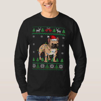 Frenchie Santa Claus Niedlicher französischer Bull T-Shirt