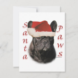 Frenchie Santa Paws Feiertagskarte