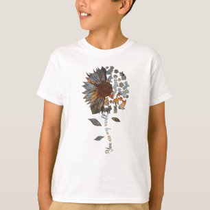 Frenchie Sonnenblume Sie sind meine Welt Hundelieb T-Shirt