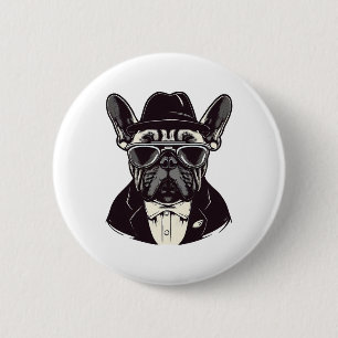 Frenchie The Gangster Button