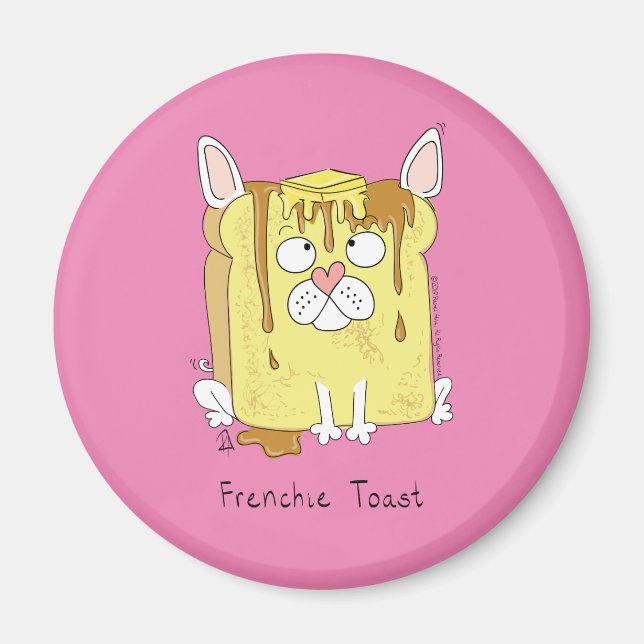 Frenchie Toast French Bulldog Magnet (Vorne)