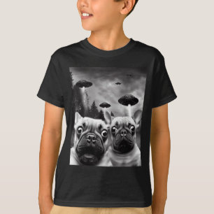 Frenchie UFO Selfie - Lustiger französischer Bulld T-Shirt