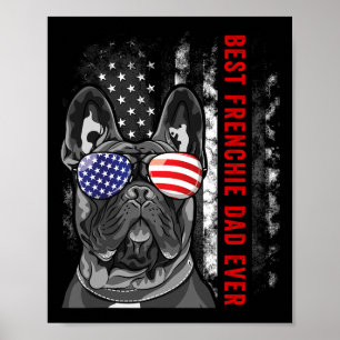 Frenchie Vater Ever Daddy French Bulldog Dog Lover Poster