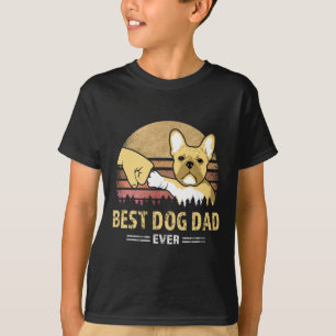 Frenchie Vater Ever Vintag French Bulldog Puppy Lo T-Shirt