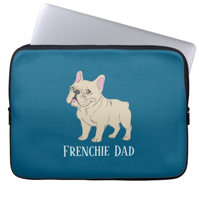 Frenchie-Vater Laptopschutzhülle (Vorderseite)