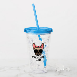 Frenchie Vater Light Fawn French Bulldog Acryltrinkbecher