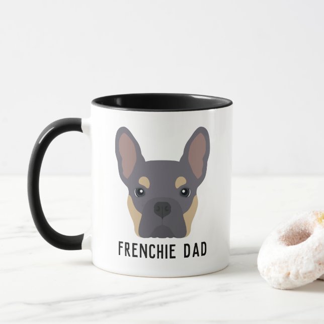 Frenchie Vater Lilac und Tan French Bulldog Tasse (Mit Donut)