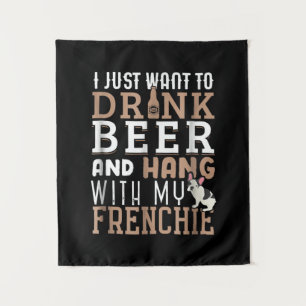 Frenchie Vater T Funny French Bulldog Lover Gesche Wandteppich
