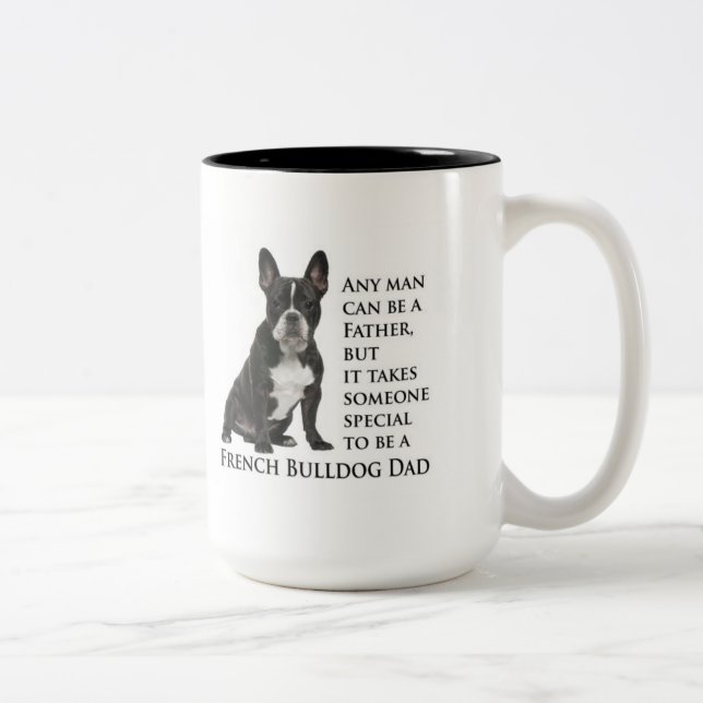 Frenchie Vater-Tasse Zweifarbige Tasse (Rechts)
