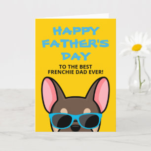 Frenchie Vatertag Brauner Tan French Bulldog Karte