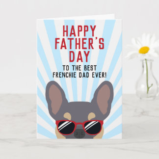 Frenchie Vatertag Lilac und Tan French Bulldog Karte