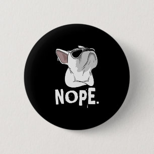 Frenchie Weißer Französischer Bulldogge Button