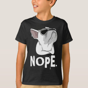 Frenchie Weißer Französischer Bulldogge  T-Shirt