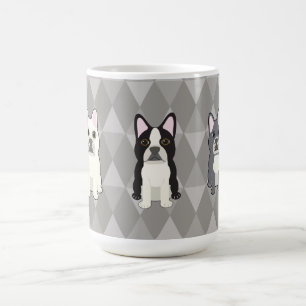 Frenchies Graue Diamanten Kaffeetasse
