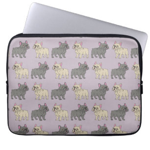Frenchies, Lila Laptopschutzhülle