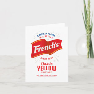 Frenchs Gelbes Mustard Label Feinschmecker Kostüm  Karte