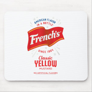 Frenchs Gelbes Mustard Label Feinschmecker Kostüm  Mousepad