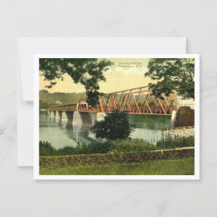 Frenchtown NJ Delaware River Brücke 1910er Jahre Postkarte