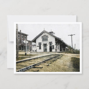 Frenchtown NJ PRR Bahnhof 1910er Jahre Postkarte