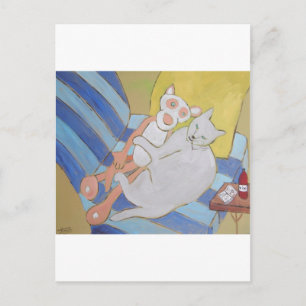 Frenchy mit rosa Panther Postkarte
