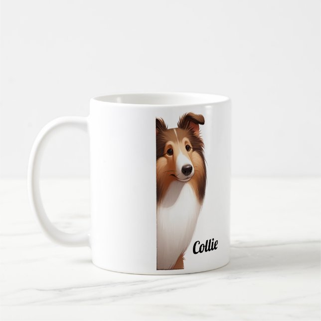 Frendily Collie Dog Kaffeetasse (Links)