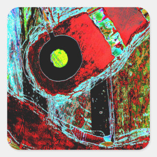 Frequency Serpent – Abstract Energy Compact Mirror Quadratischer Aufkleber