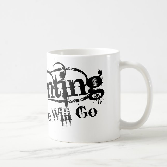 Frequentierend gehen wir schwarzes Logo LLC Tasse (Rechts)