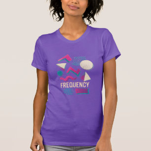 FREQUENZ – Vintage Synthwave Abstrakte Gestaltung T-Shirt
