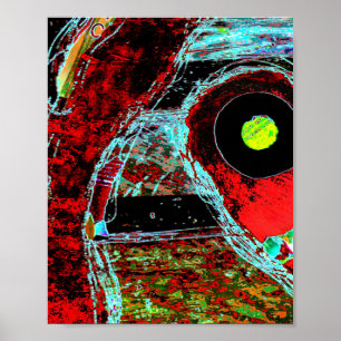 Frequenzschlange – Digitaler abstrakter Energiepos Poster