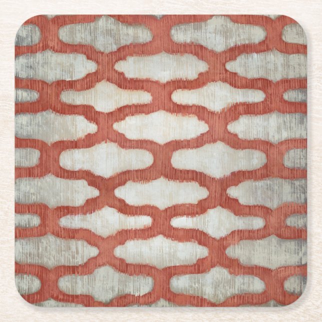 Frequenzsymmetrie VI Rechteckiger Pappuntersetzer (Vorderseite)