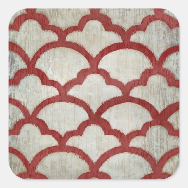 Frequenzsymmetrie VII Quadratischer Aufkleber (Vorderseite)