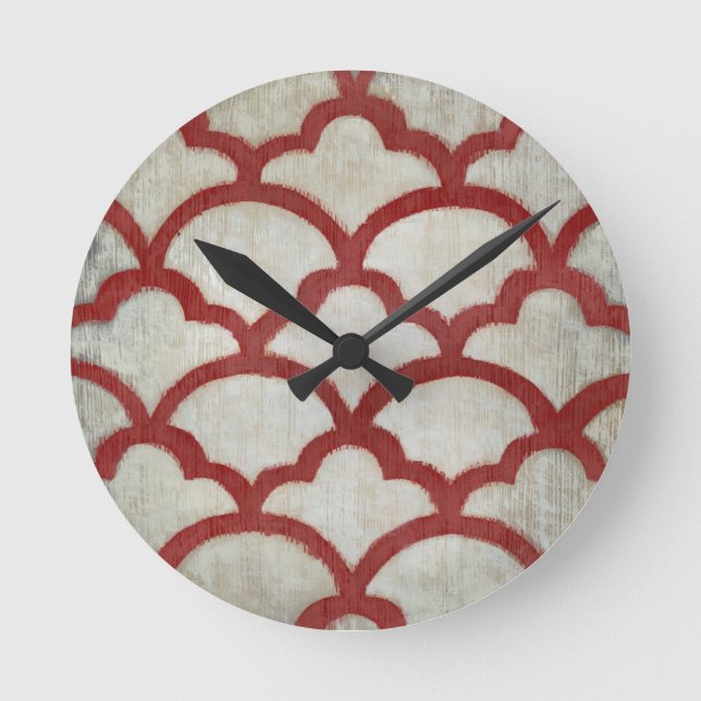 Frequenzsymmetrie VII Runde Wanduhr (Vorderseite)