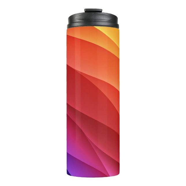 Frequenzwellen. Abstrakte Hintergrundfarbe, Thermosbecher (Vorderseite)