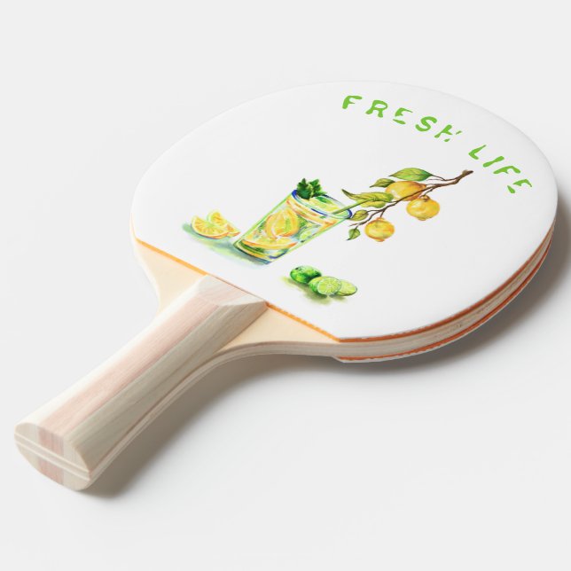 Fres Lemon Drink Ping Pong Paddle - Benutzerdefini Tischtennis Schläger (Vorderseite)