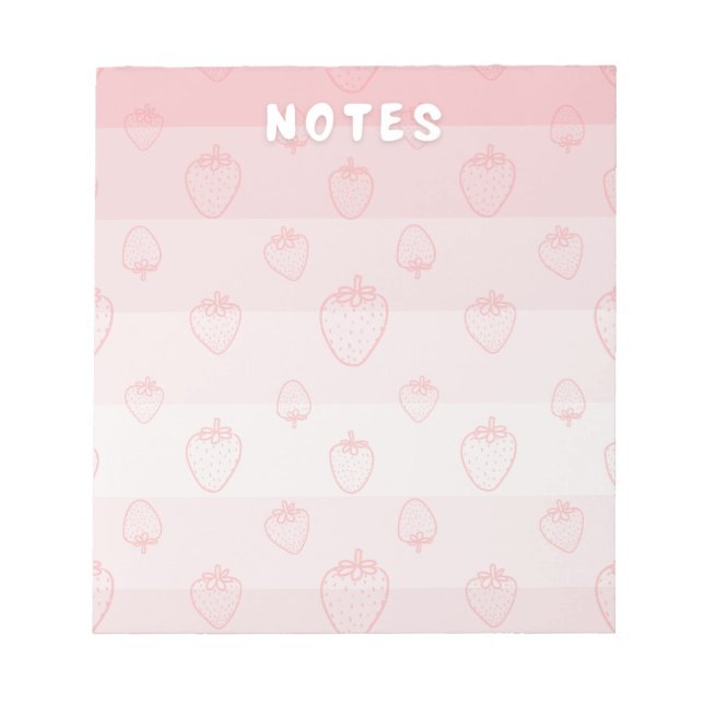 Fresas con Crema Notepad Notizblock (Vorderseite)